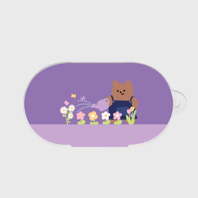 purple flower bed [버즈, 버즈플러스 케이스]