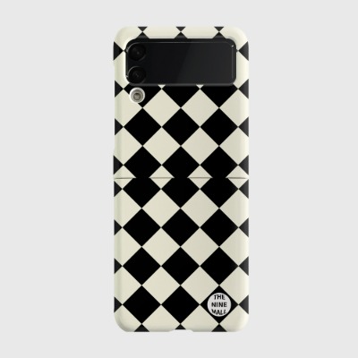black checkerboard Z플립 하드케이스갤럭시 제트플립 1 2 3 케이스 zflip case 커플 곰돌이 캐릭터