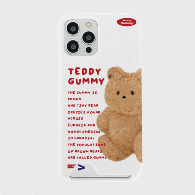 text side teddy gummy [카드수납 폰케이스]
