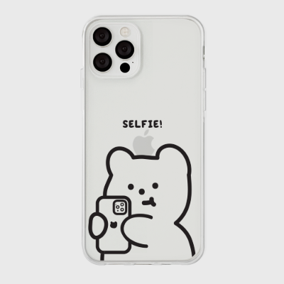 selfie gummy [클리어 폰케이스]아이폰케이스 아이폰 11 12 12미니 13 미니 엑스 프로 맥스 se2 케이스 핸드폰 갤럭시 커플 곰돌이 캐릭터 젤리 투명 변색 없는 투명하드
