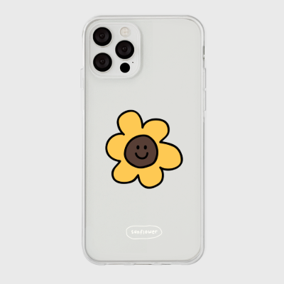 sunflower [클리어 폰케이스]아이폰케이스 아이폰 11 12 12미니 13 미니 엑스 프로 맥스 se2 케이스 핸드폰 갤럭시 커플 곰돌이 캐릭터 젤리 투명 변색 없는 투명하드