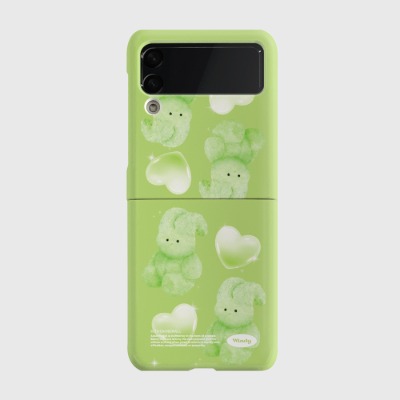green heart toy windy Z플립 하드케이스갤럭시 제트플립 1 2 3 케이스 zflip case 커플 곰돌이 캐릭터