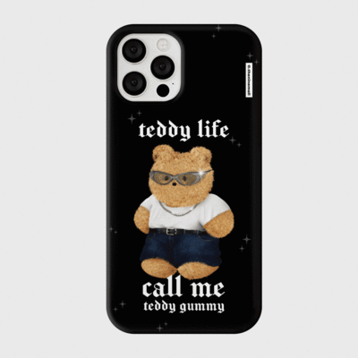 teddy life [하드 폰케이스]아이폰케이스 아이폰 11 12 12미니 13 미니 엑스 프로 맥스 se2 케이스 핸드폰 갤럭시 커플 곰돌이 캐릭터