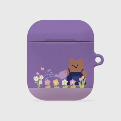 purple flower bed [hard 에어팟케이스 시리즈]