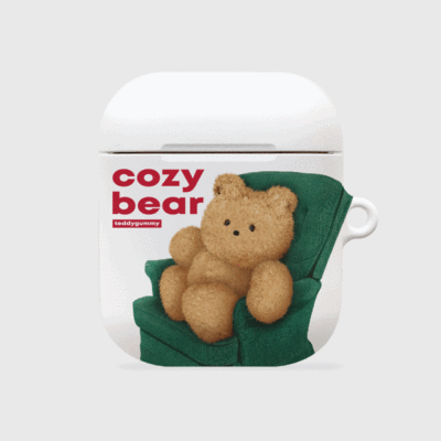 white cozy bear [hard 에어팟케이스 시리즈]