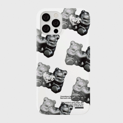 패턴 러브베어 [하드 폰케이스]아이폰케이스 아이폰 11 12 12미니 13 미니 엑스 프로 맥스 se2 케이스 핸드폰 갤럭시 커플 곰돌이 캐릭터