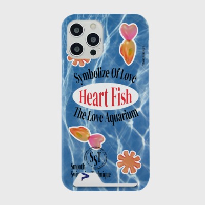 sticker heart fish [카드수납 폰케이스]
