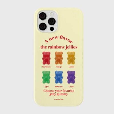 rainbow jellies [하드 폰케이스]아이폰케이스 아이폰 11 12 12미니 13 미니 엑스 프로 맥스 se2 케이스 핸드폰 갤럭시 커플 곰돌이 캐릭터
