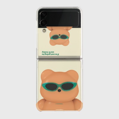 gummy holiday Z플립3 클리어하드케이스갤럭시 제트플립 1 2 3 케이스 zflip case 커플 곰돌이 캐릭터