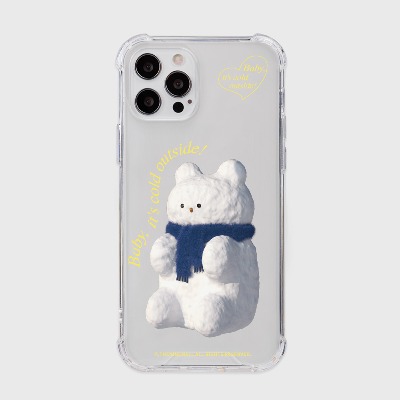 gummy snowman [탱크투명 폰케이스]아이폰14케이스 13 12 미니 mini 엑스 프로 맥스 케이스 핸드폰 커플 캐릭터 젤리 투명 변색 없는 투명하드