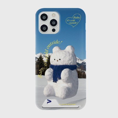 gummy snowman [카드수납 폰케이스]아이폰14케이스 13 12 미니 mini 엑스 프로 pro 맥스 케이스 핸드폰 커플 캐릭터 갤럭시 커플 곰돌이 캐릭터