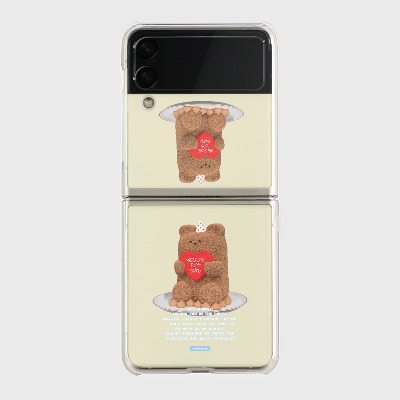 gummy cake Z플립 클리어하드케이스갤럭시 제트플립 3 4 케이스 zflip case 커플 곰돌이 캐릭터