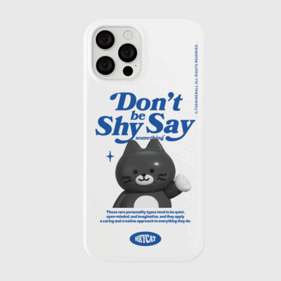 shy hey cat [하드 폰케이스]아이폰14케이스 13 12 미니 mini 엑스 프로 pro 맥스 케이스 핸드폰 커플 캐릭터 갤럭시 커플 곰돌이 캐릭터