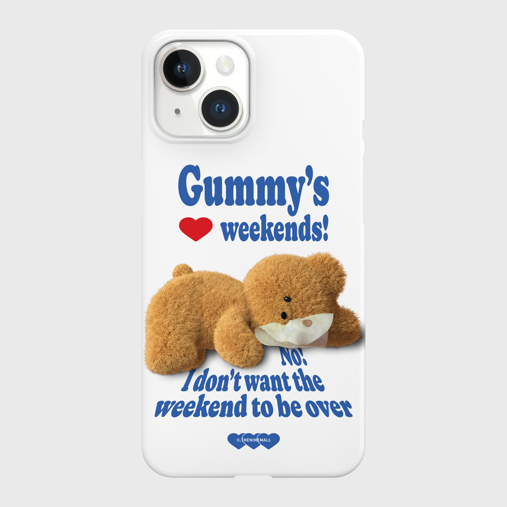 love weekends [하드 폰케이스]아이폰14케이스 13 12 미니 mini 엑스 프로 pro 맥스 케이스 핸드폰 커플 캐릭터 갤럭시 커플 곰돌이 캐릭터