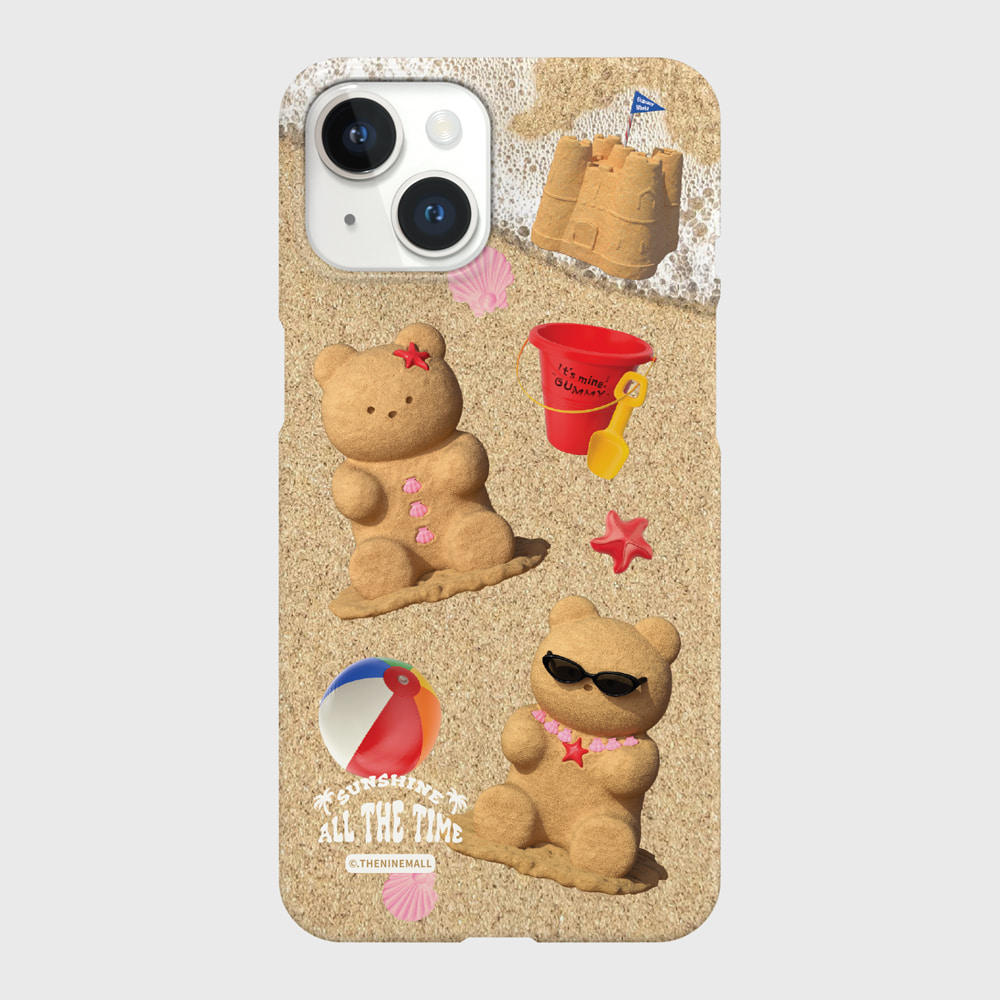 pattern sand gummy [하드 폰케이스]아이폰14케이스 13 12 미니 mini 엑스 프로 pro 맥스 케이스 핸드폰 커플 캐릭터 갤럭시 커플 곰돌이 캐릭터