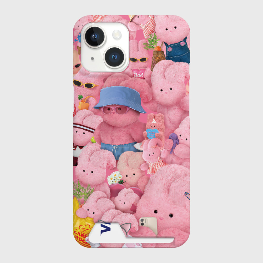 pink windy mood [카드수납 폰케이스]아이폰14케이스 13 12 미니 mini 엑스 프로 pro 맥스 케이스 핸드폰 커플 캐릭터 갤럭시 커플 곰돌이 캐릭터