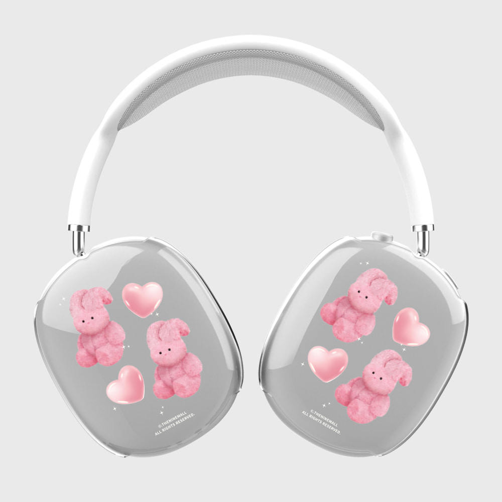 pink heart toy windy [clear 에어팟맥스케이스]