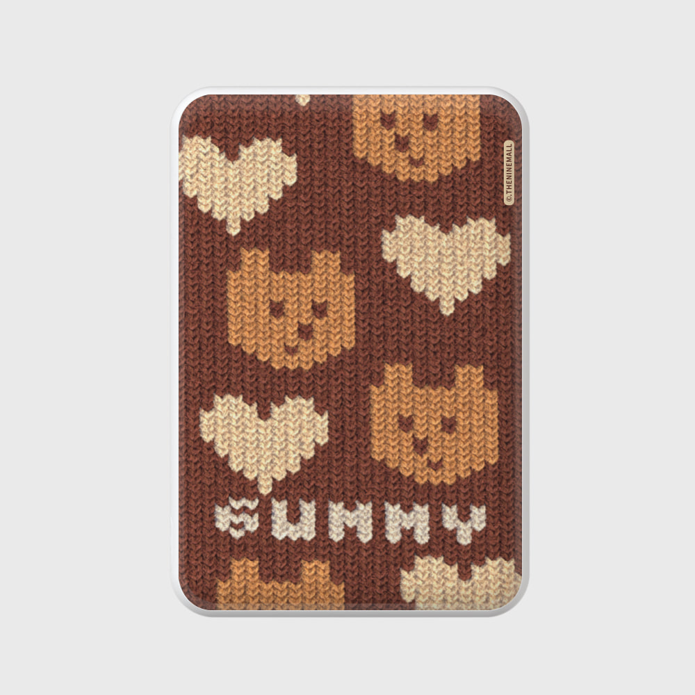 brown knit gummy [맥세이프 보조배터리]