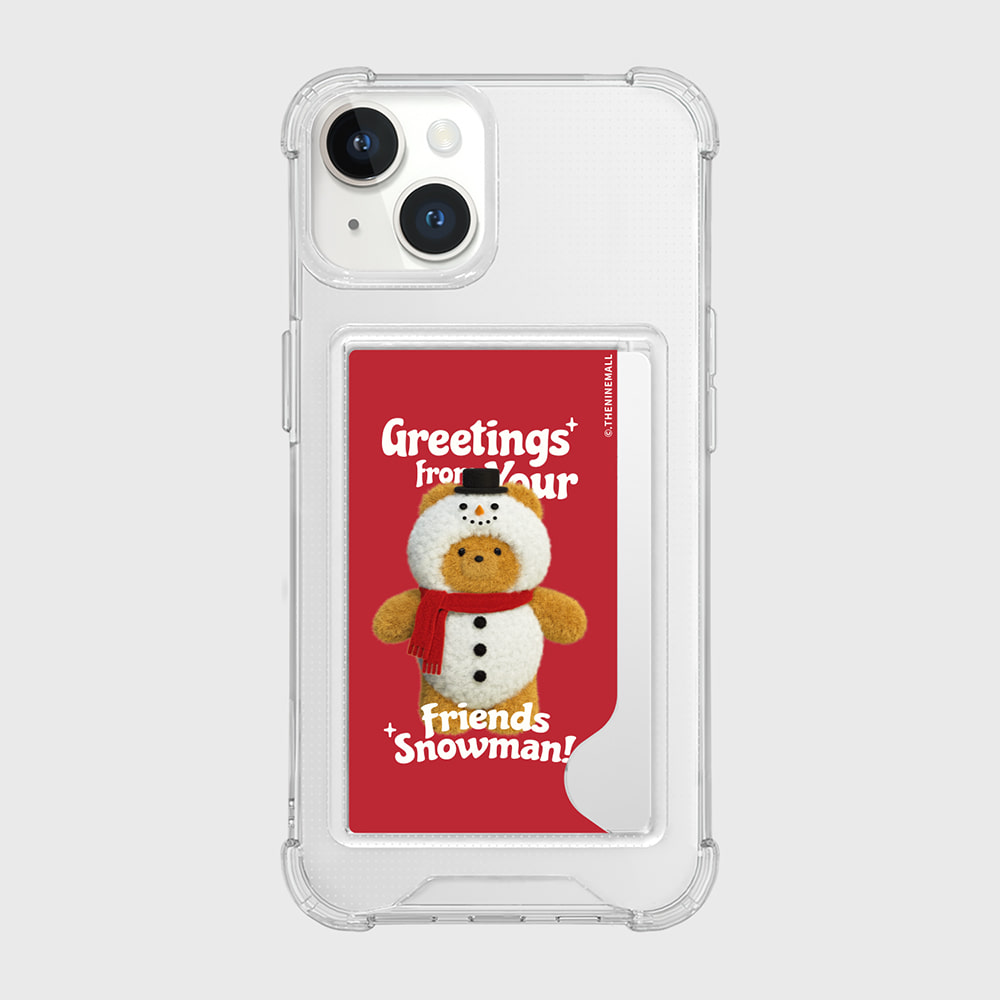 greetings gummy snowman [카드포켓 폰케이스]