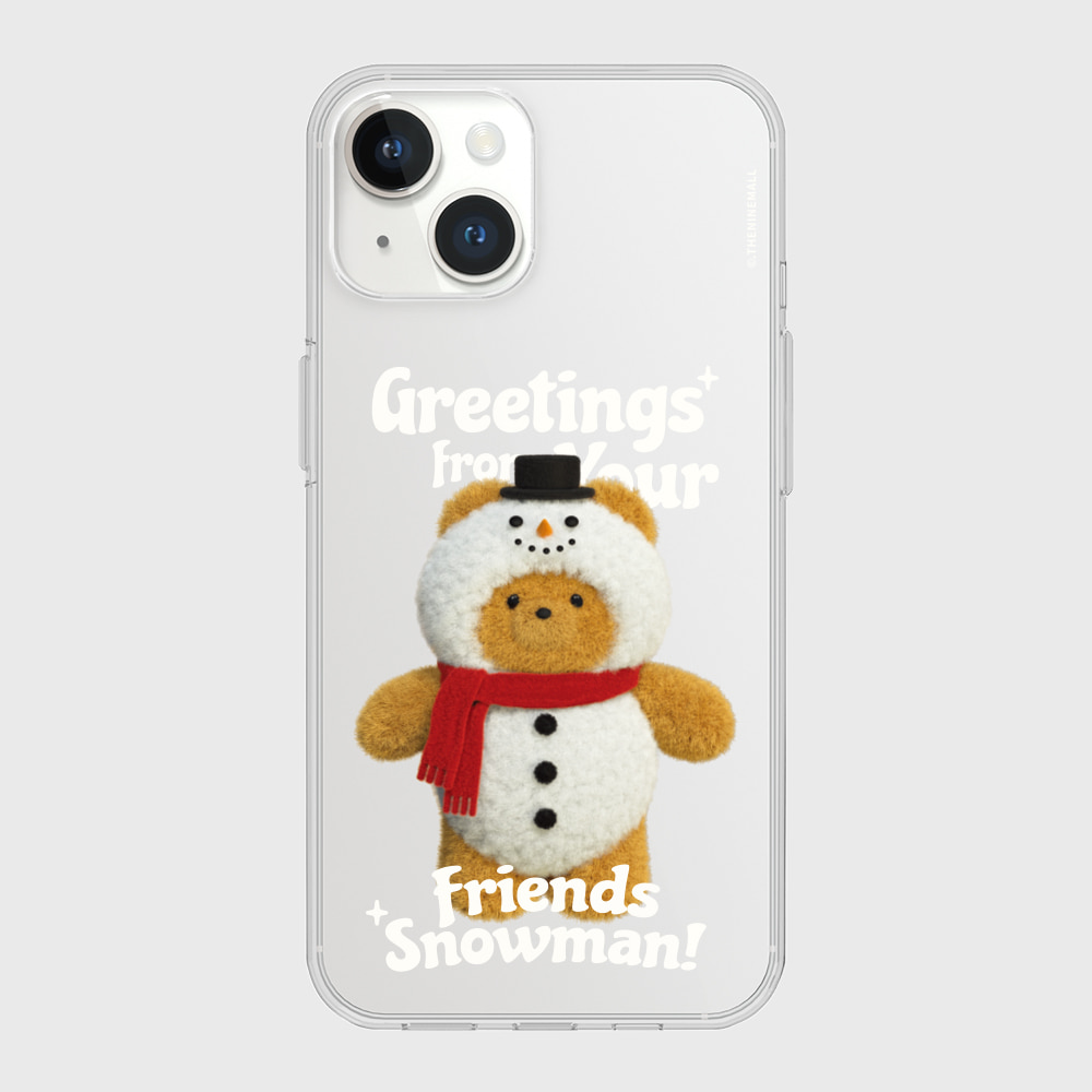 greetings gummy snowman [클리어 폰케이스]