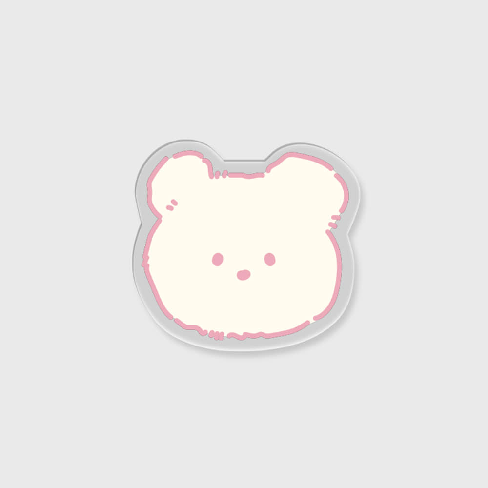 [아크릴스마트톡] lovely ribbon gummy 핑크