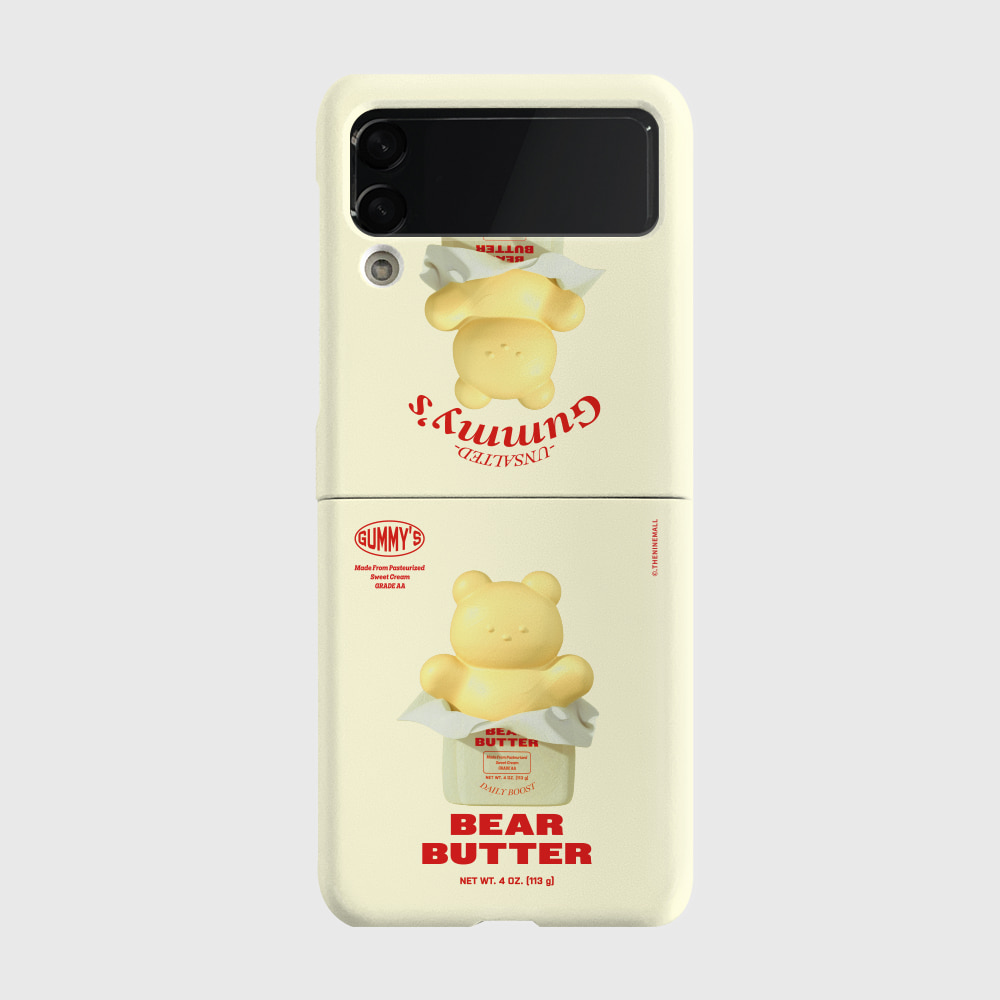 butter gummy Z플립 하드케이스갤럭시 제트플립 3 4 케이스 zflip case 커플 곰돌이 캐릭터