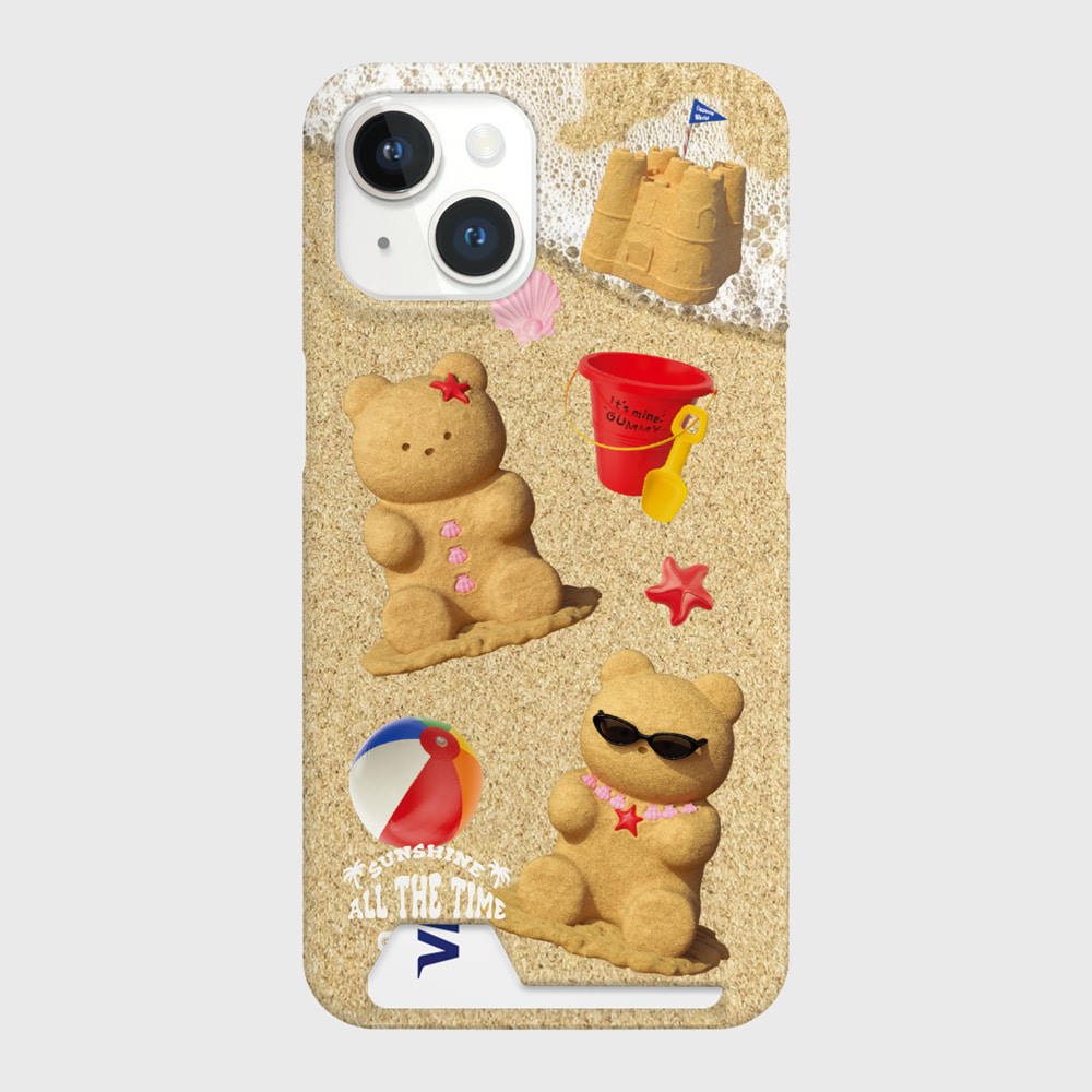 pattern sand gummy [카드수납 폰케이스]아이폰14케이스 13 12 미니 mini 엑스 프로 pro 맥스 케이스 핸드폰 커플 캐릭터 갤럭시 커플 곰돌이 캐릭터