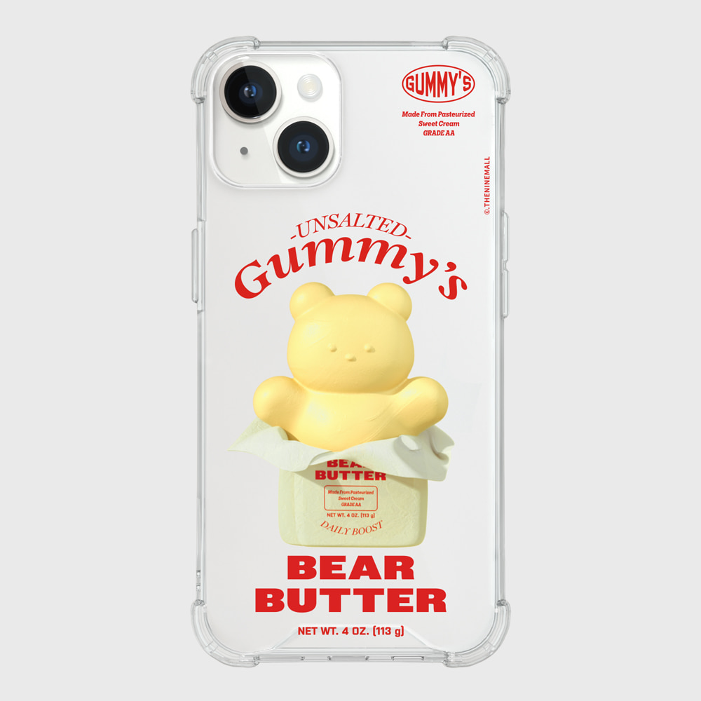 butter gummy [탱크투명 폰케이스]아이폰14케이스 13 12 미니 mini 엑스 프로 맥스 케이스 핸드폰 커플 캐릭터 젤리 투명 변색 없는 투명하드