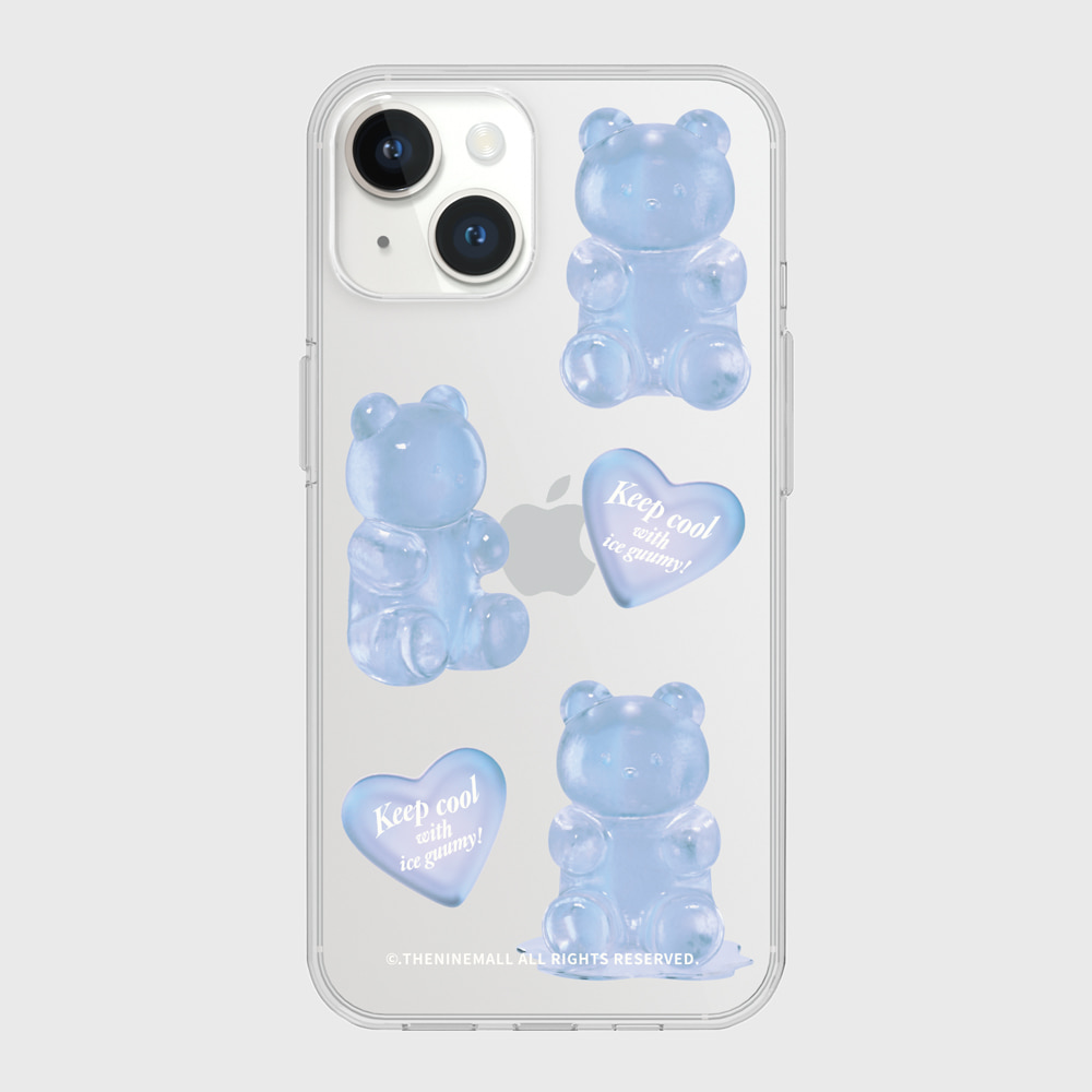 heart ice gummy [클리어 폰케이스]아이폰14케이스 13 12 미니 mini 엑스 프로 맥스 케이스 핸드폰 커플 캐릭터 젤리 투명 변색 없는 투명하드