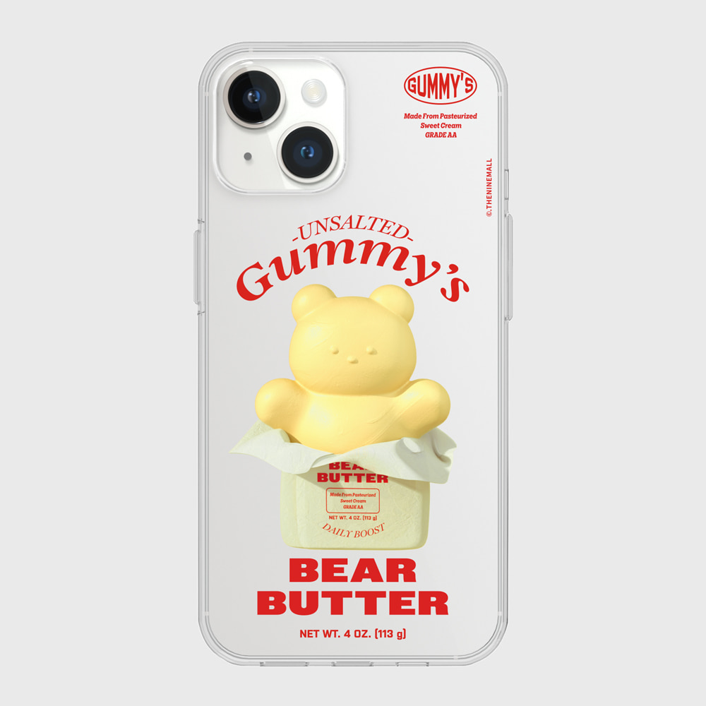 butter gummy [클리어 폰케이스]아이폰14케이스 13 12 미니 mini 엑스 프로 맥스 케이스 핸드폰 커플 캐릭터 젤리 투명 변색 없는 투명하드