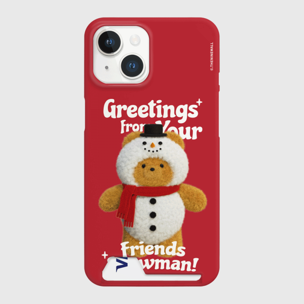 greetings gummy snowman [카드수납 폰케이스]
